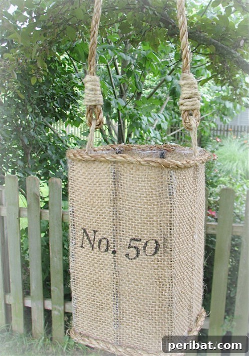 Anthropologie Inspired Jute Hurricane Lantern
