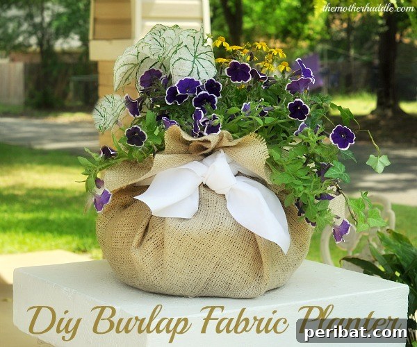 Burlap Fabric Planter