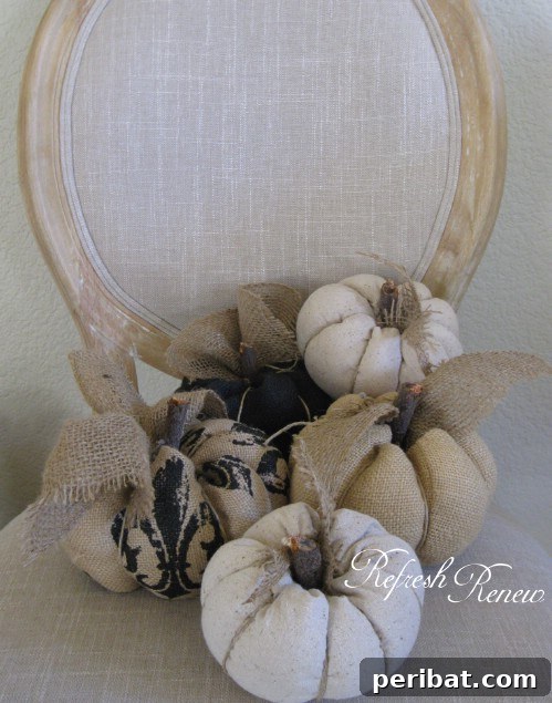Burlap Pumpkins