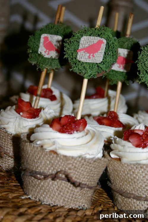 Burlap Cupcake Wrappers