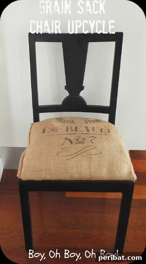 Burlap Covered Kitchen Chair