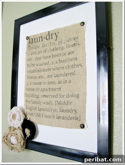 Burlap Laundry Sign