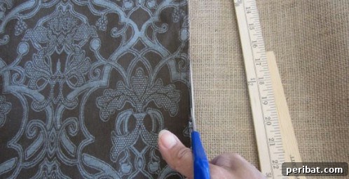 Stenciled Burlap Placemats