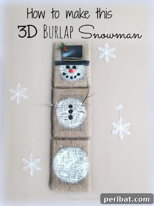 Burlap Snowman Wall Hanging