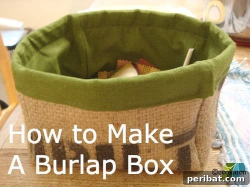 Burlap Fabric Box