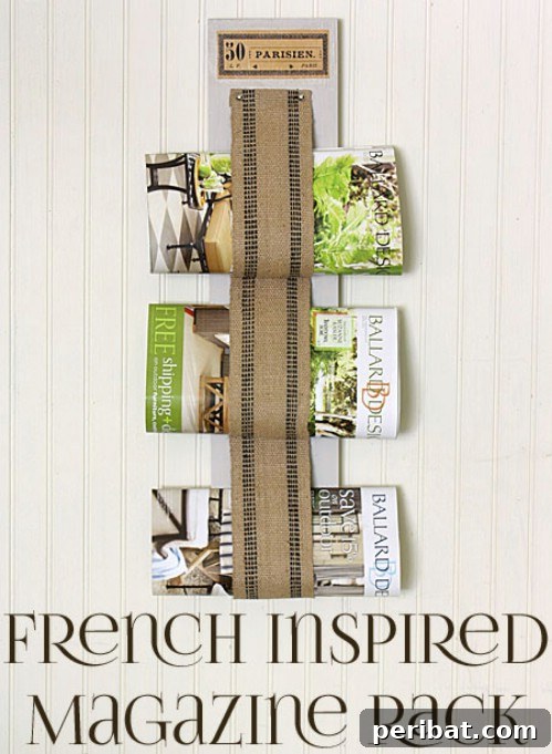 French Inspired Magazine Rack
