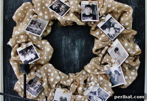 Burlap Photo Wreath