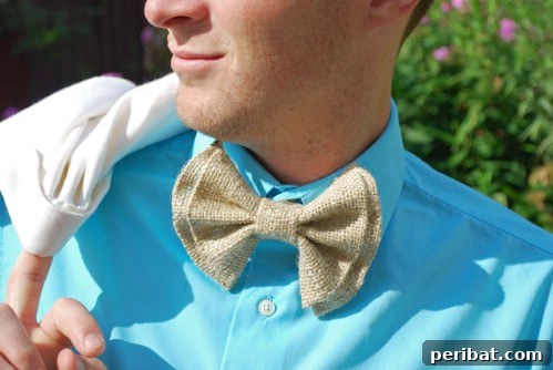 No-Sew Burlap Bow Ties