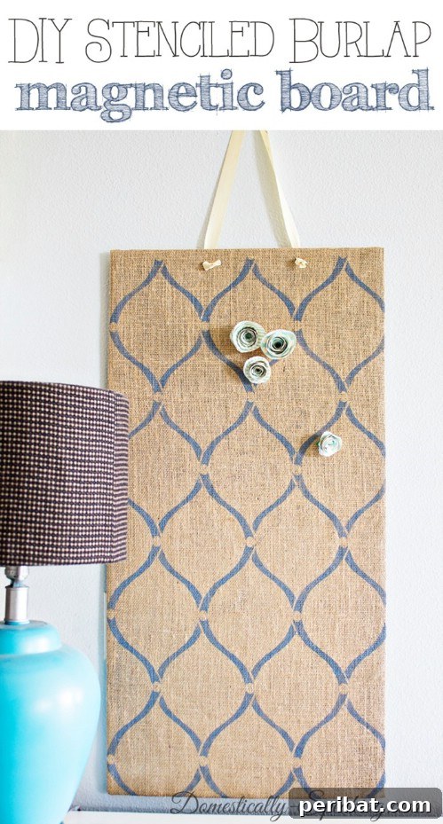 Stenciled Magnetic Board
