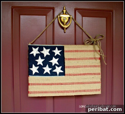 Patriotic Burlap Flag