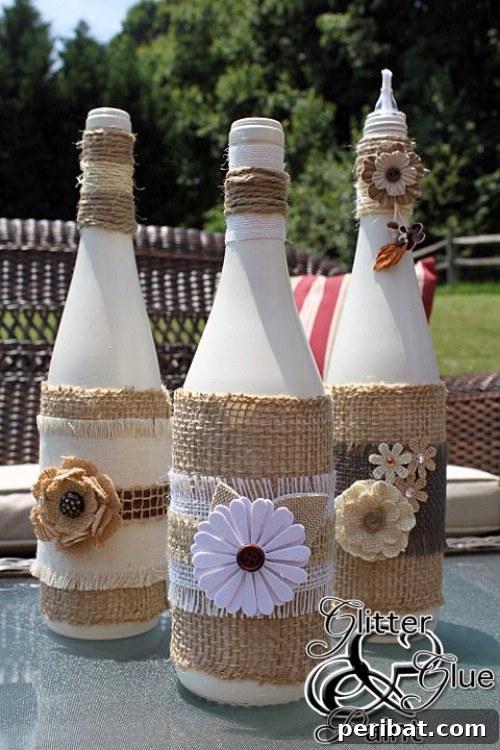 Burlap Tiki Torches