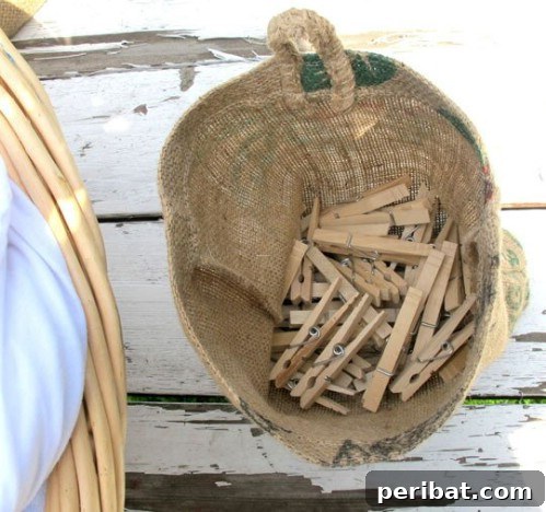 Burlap Flowered Lampshade