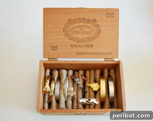 Burlap Jewelry Box