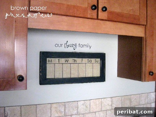 Burlap Dry Erase Calendar