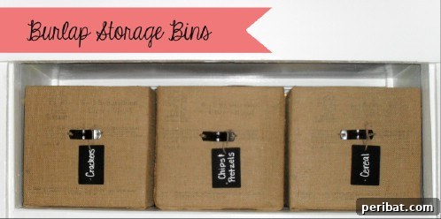 Burlap Storage Bins