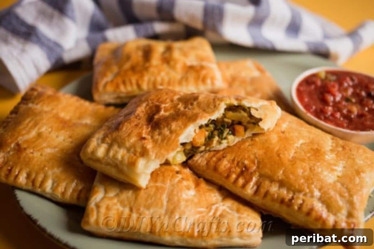 Effortless Malaysian Curry Puff Delight 2 Curry puffs cut open to see inside