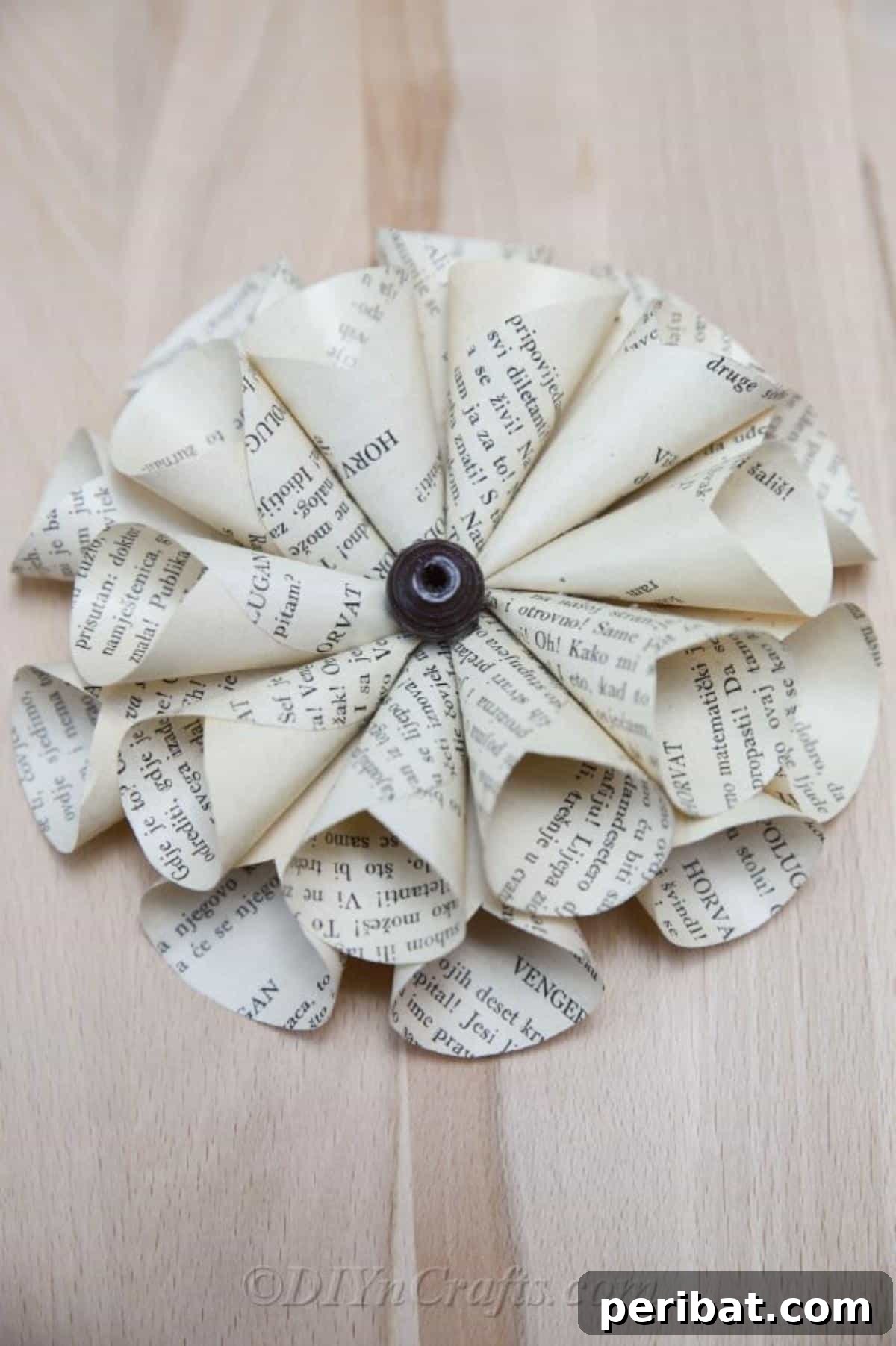 Literary Blooms: Crafting Flowers from Old Book Pages 3 Creating paper flowers from old books is surprisingly simple and rewarding.