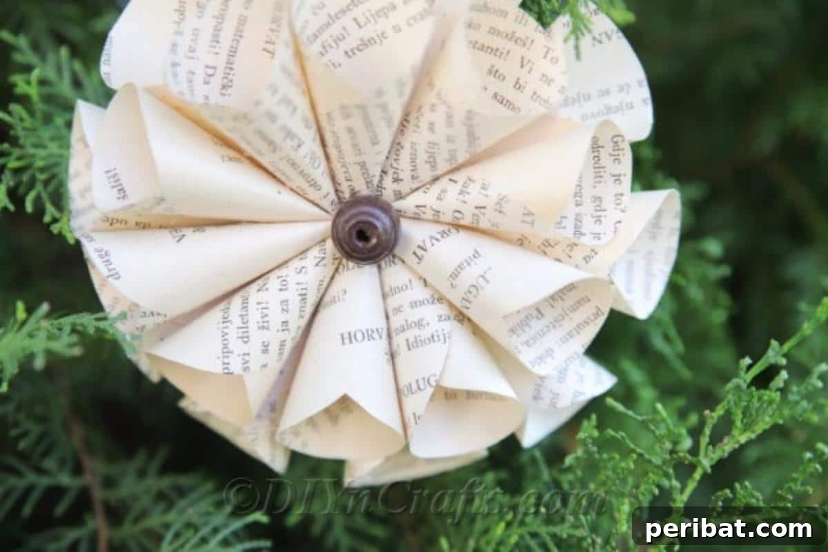 Literary Blooms: Crafting Flowers from Old Book Pages 5 Your finished old book page flowers will look fantastic in any setting.