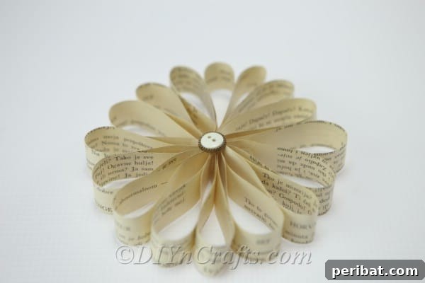 Bookish Blooms Rustic DIY Decor 18 Your finished book page flowers are so beautiful and ready for display.