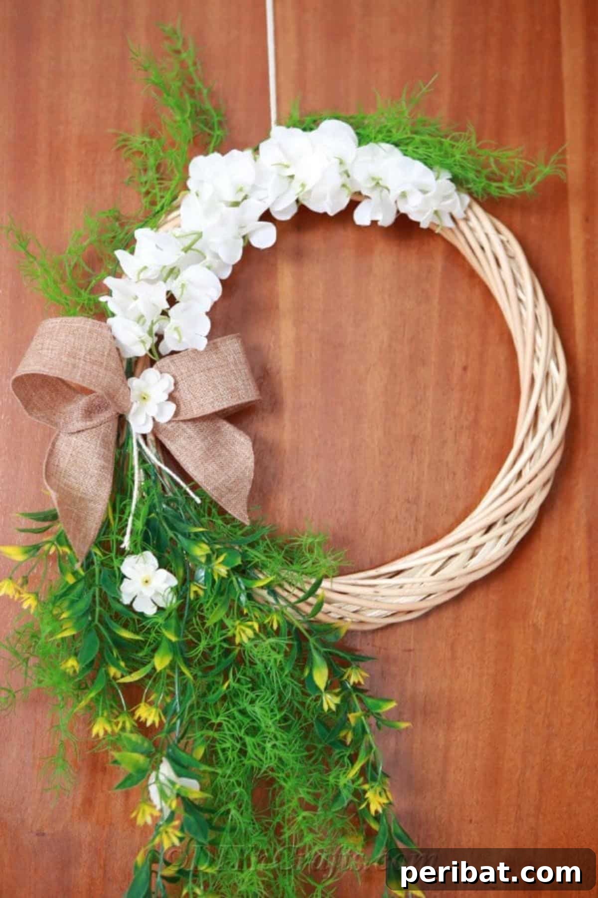 It is easy to make a floral wreath.