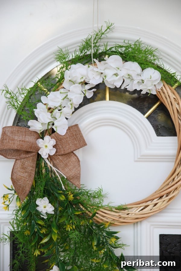 With a DIY wreath, this door looks gorgeous.