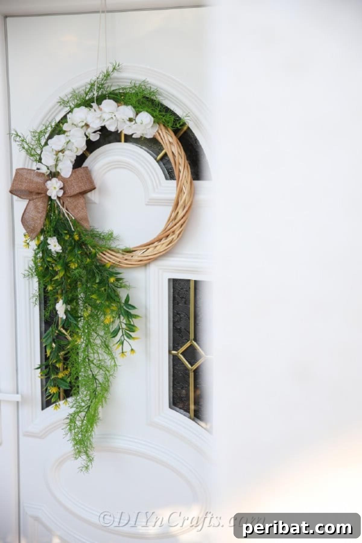 A completed DIY wreath can beautify any door or wall.