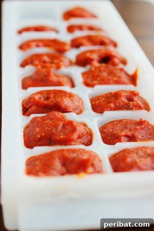 Beyond Ice: 40 Genius Ice Cube Tray Hacks 30 Prepare Tomato Sauce for Future Use