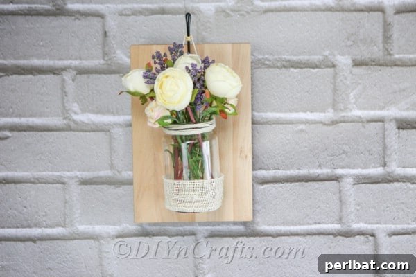 Floral rustic wall decor beautifully complements various flower types.