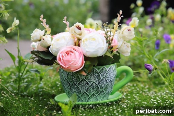 Floral Magic in a Teacup 17 Bring the lasting beauty of springtime or summer into your home year-round with this simple floral decor project.