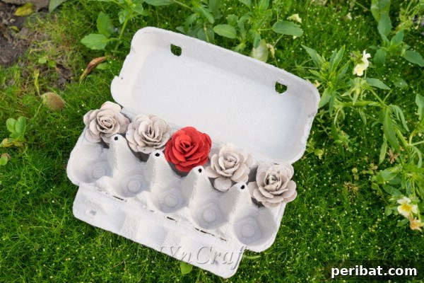 Craft Exquisite Roses from Recycled Egg Cartons 19 Roses made from egg cartons are amazingly beautiful, showcasing the power of upcycling.