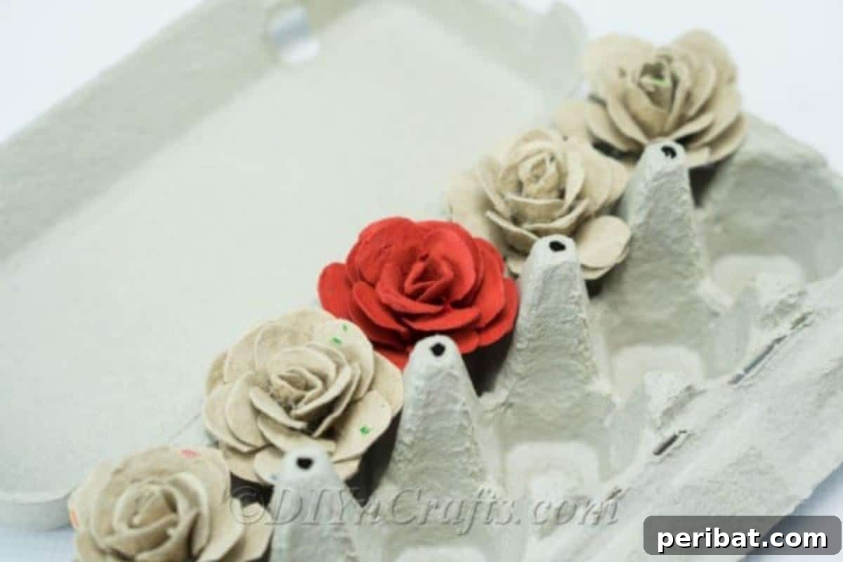 Craft Exquisite Roses from Recycled Egg Cartons 3 Easy to make egg carton roses, perfect for crafters of all skill levels.