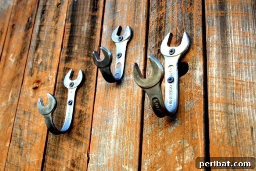 15 Ingenious Upcycled Wall Hooks 13 Wrench Wall Hooks - 15 Unusual and Creative Repurposed Wall Hooks