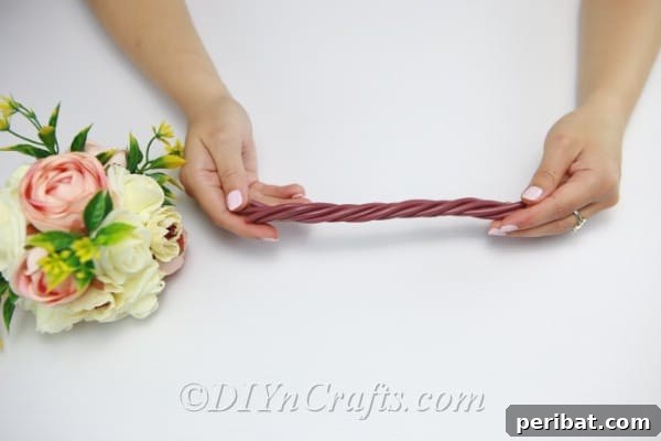 Twist the remaining stems together to create the sturdy 