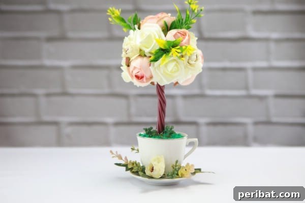 How to Make a Topiary Tree Flower Arrangement