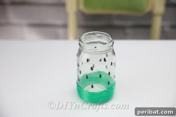 Your watermelon jar now features a complete pattern of realistic seeds, adding character to the design.
