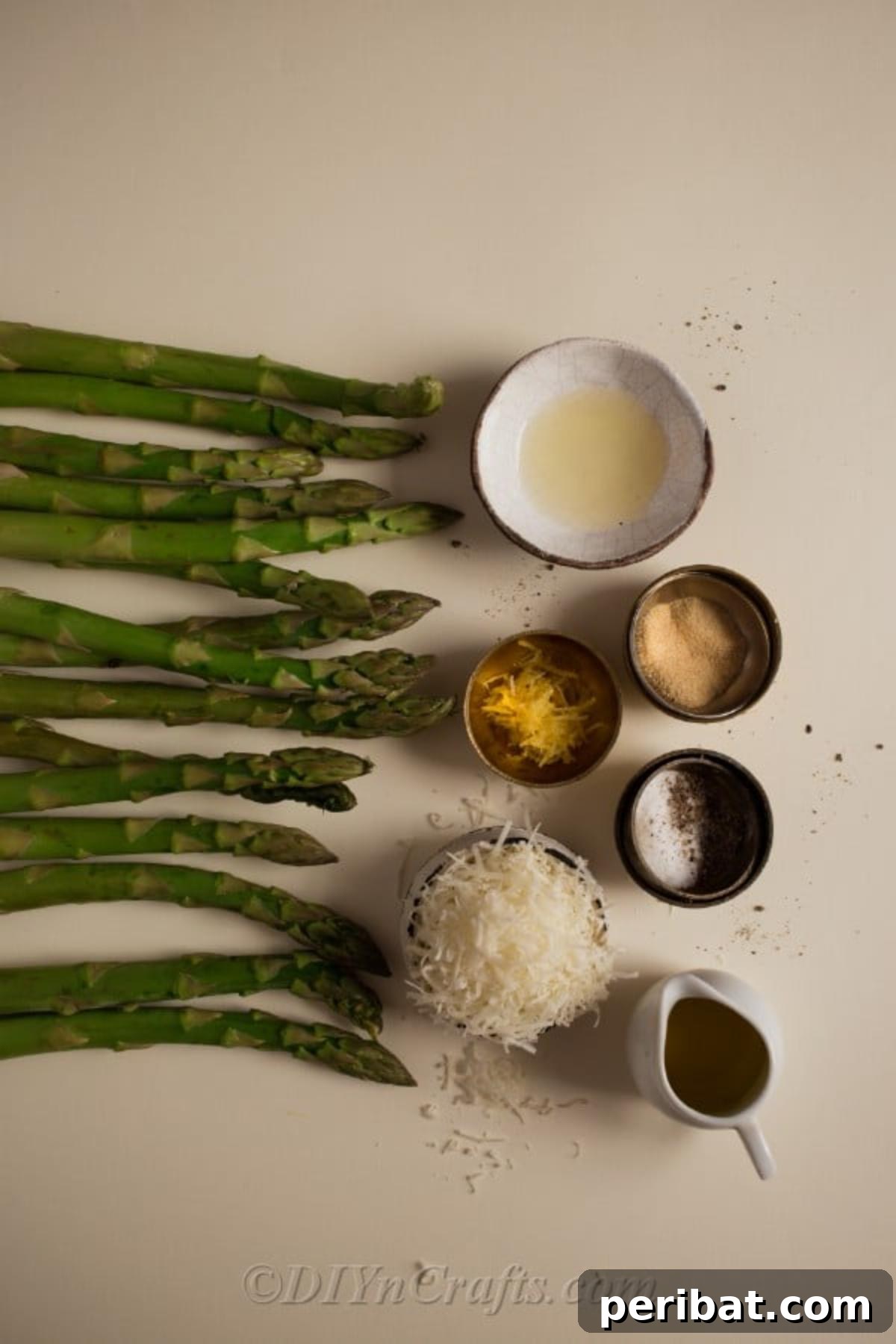 Ingredients for Garlic Parmesan Asparagus Spears