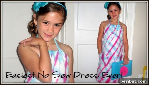 Girls No-Sew Tie Dyed Dress
