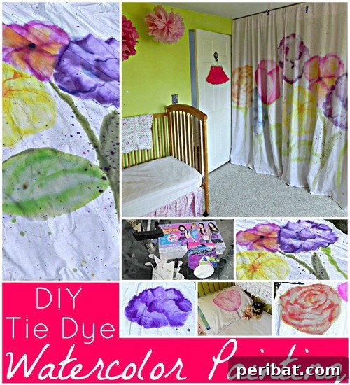 Tie Dye Watercolor Curtains
