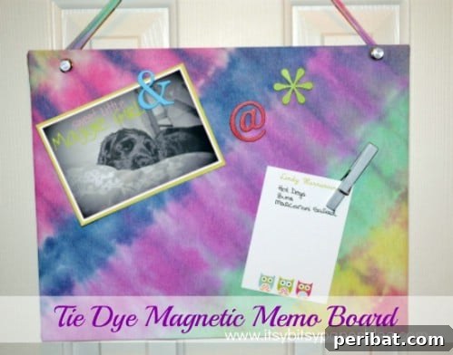 Tie Dye Magnetic Memo Board