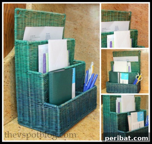 Ombre Wicker Basket