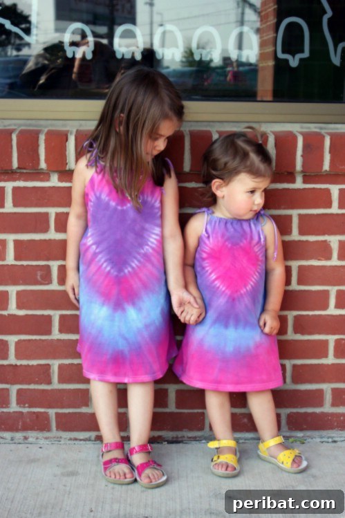 Toddler’s Tie Dyed Heart Dress