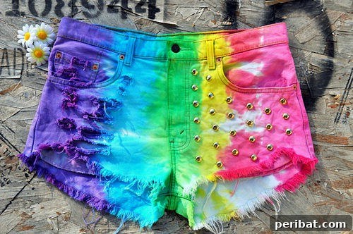 Rainbow Tie-Dye Shorts