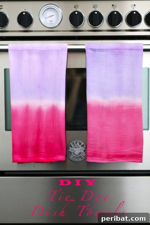 Ombre Dyed Dish Towels