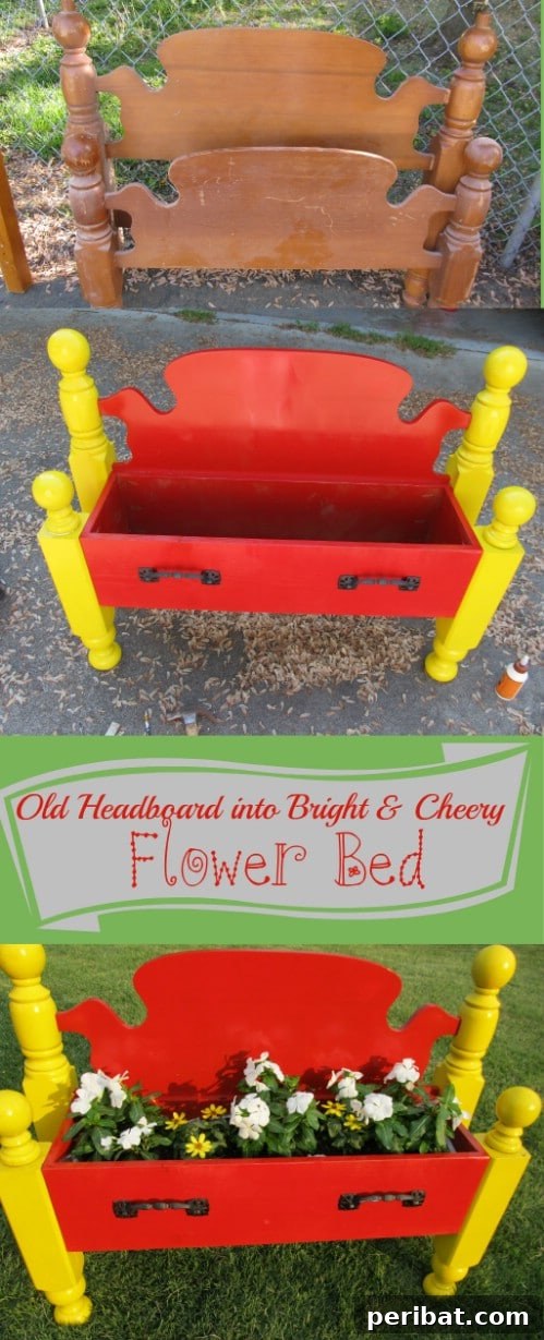 Stunning & Simple DIY Flower Bed Projects for Outdoor Appeal 13 A Real Flower 'Bed' made from an old bed frame