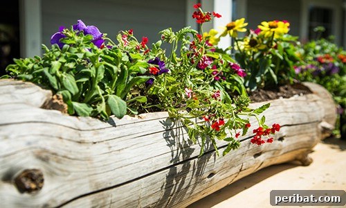 Stunning & Simple DIY Flower Bed Projects for Outdoor Appeal 15 Old Log Flower Gardens for a natural look