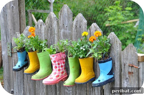 Stunning & Simple DIY Flower Bed Projects for Outdoor Appeal 16 Boot Planter Garden with colorful rubber boots