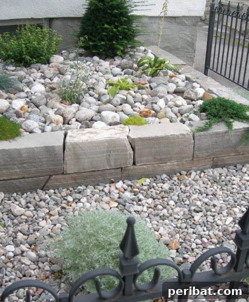 Stunning & Simple DIY Flower Bed Projects for Outdoor Appeal 24 River Rock Borders defining a flower bed