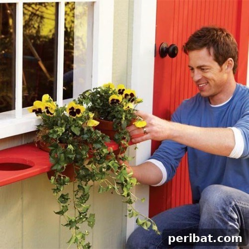 Stunning & Simple DIY Flower Bed Projects for Outdoor Appeal 30 Window Flower Beds with interchangeable planters