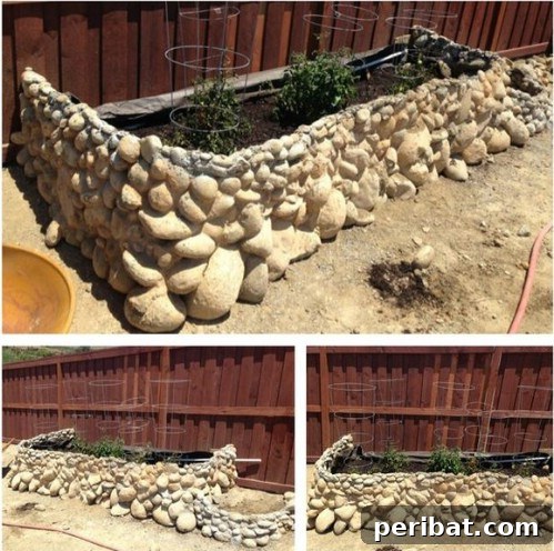 Stunning & Simple DIY Flower Bed Projects for Outdoor Appeal 7 Rock Flower Bed with natural stone border