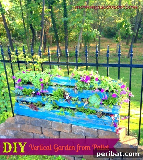 Stunning & Simple DIY Flower Bed Projects for Outdoor Appeal 8 Vertical Pallet Bed for space-saving gardening